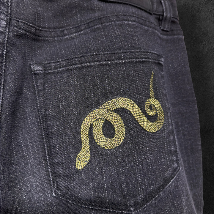 Vintage Ralph Lauren 2000s Snake Pocket Jeans Size 10 Hemmed