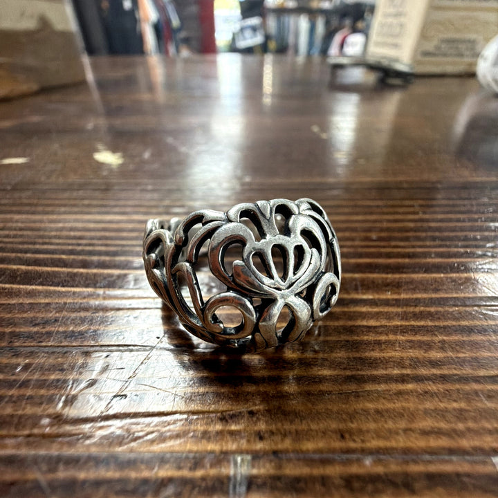 Carolyn Pollack sterling silver openwork domed ring Size 10