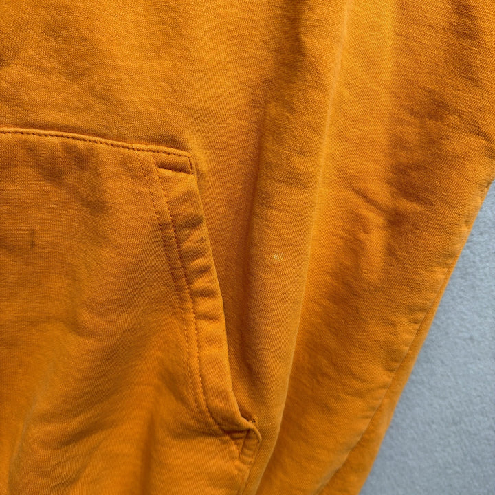 Y2K éS Skateboard Co Round Text Logo Hoodie Orange Size Large