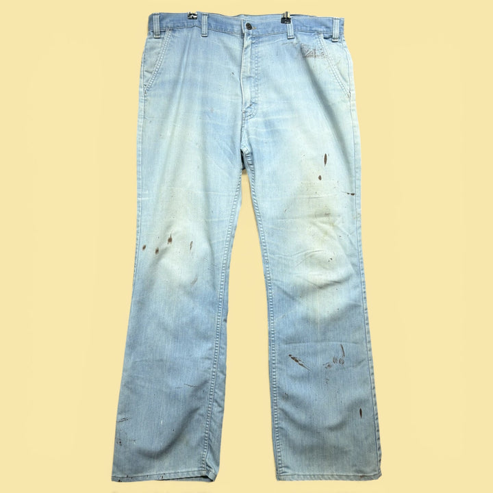 Vintage Levis Orange Tab 80s Paint Splatter Jeans Size 39