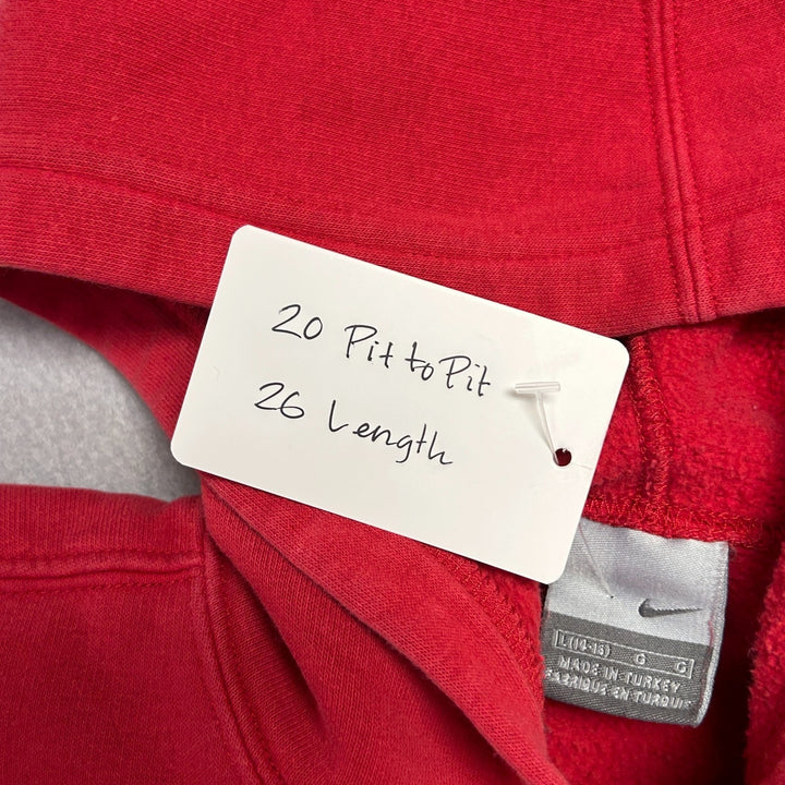 Nike Sportswear Red Hoodie Boy's Size L (14-16) (Adult M) Red Sweatshirt
