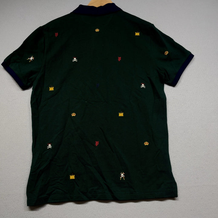 Polo Ralph Lauren Skull and Crown Embroidered Polo Shirt size Medium