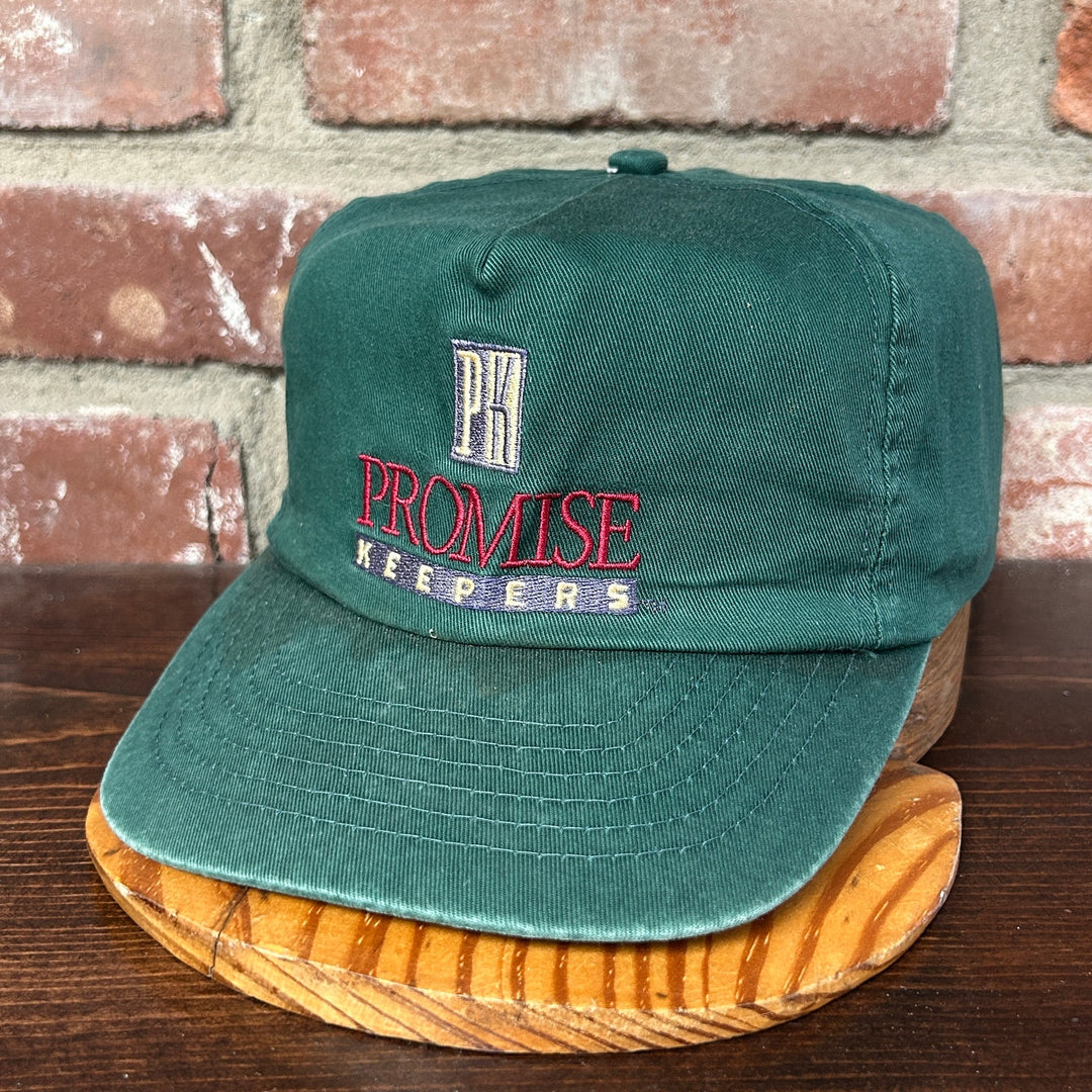 Vintage Promise Keepers Green Strap Back Hat