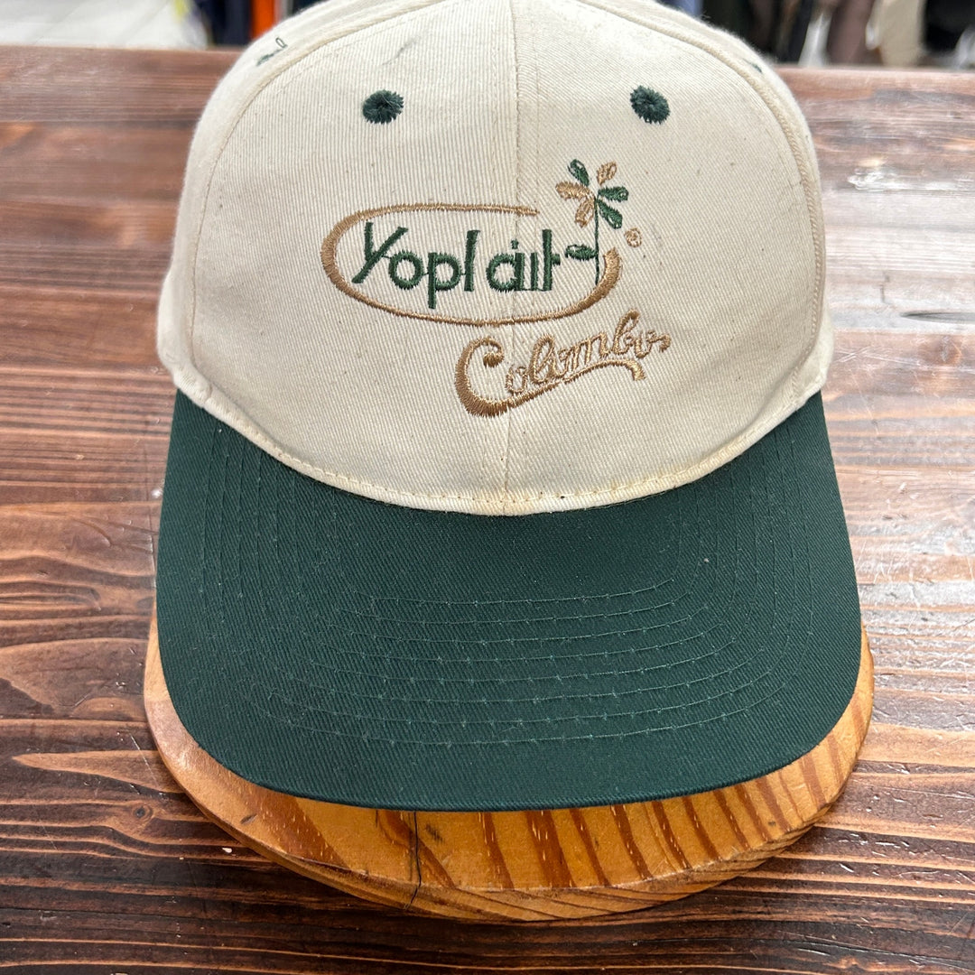 Vintage Yoplait Colombo Yogurt White Green Snapback Hat