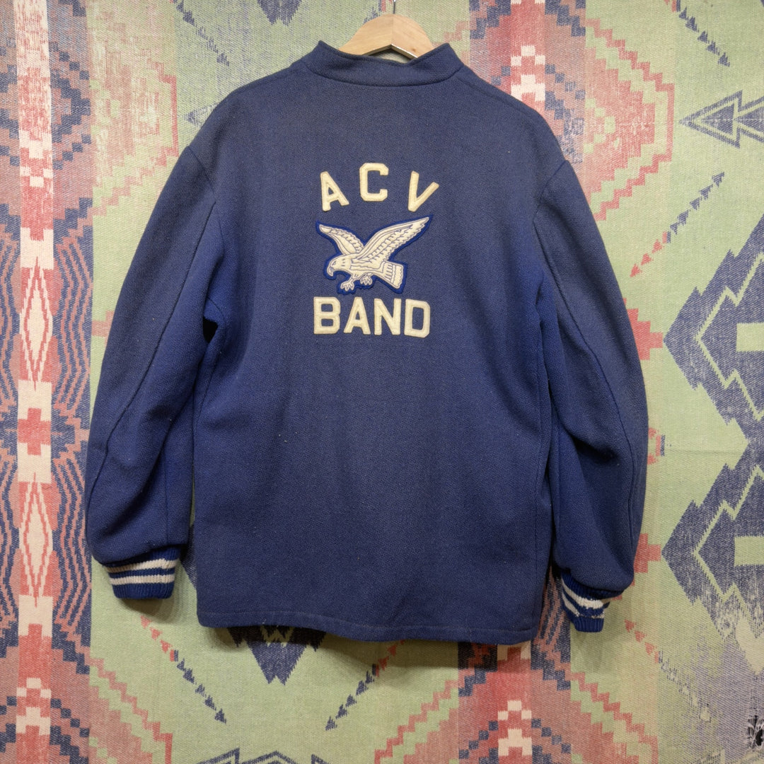 ACV Eagles Band Vintage Varsity Letterman Jacket Medium 60s