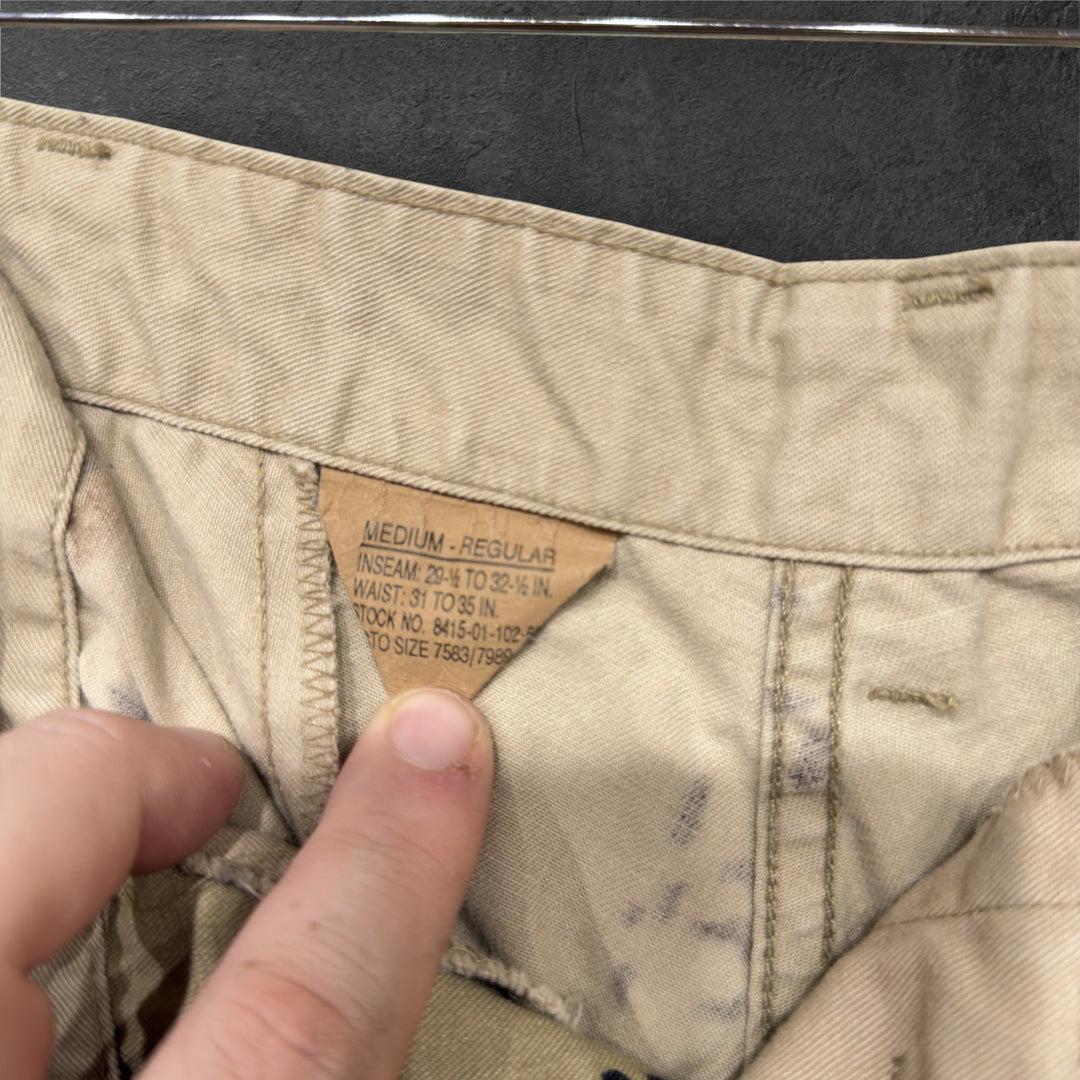 Vintage US Military BDU Chocolate Chip Cookie Camo 90s Pants Size  34