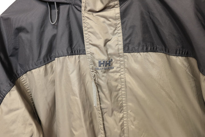 2000s Vintage Helly Hansen Black and Green Jacket Size Medium