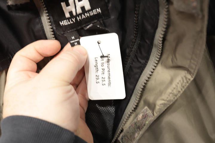 2000s Vintage Helly Hansen Black and Green Jacket Size Medium