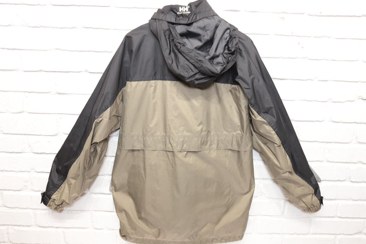 2000s Vintage Helly Hansen Black and Green Jacket Size Medium