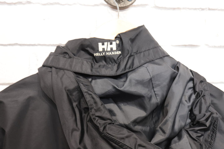 2000s Vintage Helly Hansen Black and Green Jacket Size Medium