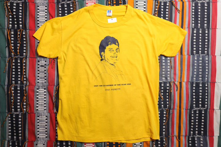 Mike Andretti Rookie of the Year Nascar Vintage T Shirt Large 80s