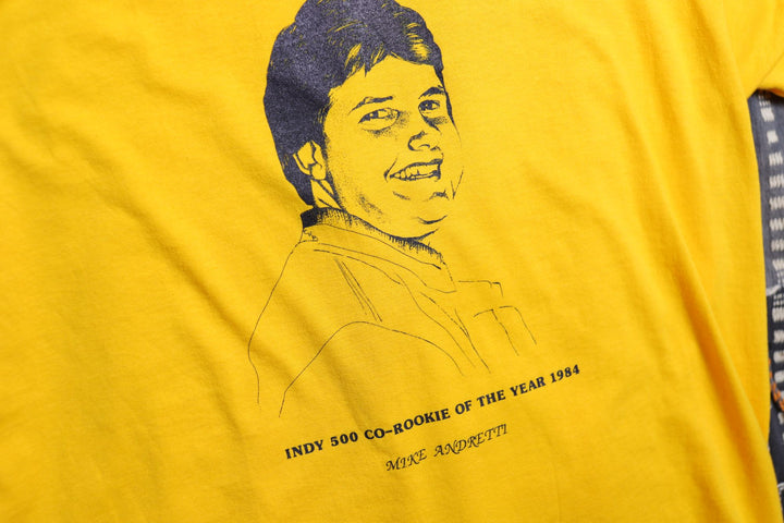 Mike Andretti Rookie of the Year Nascar Vintage T Shirt Large 80s