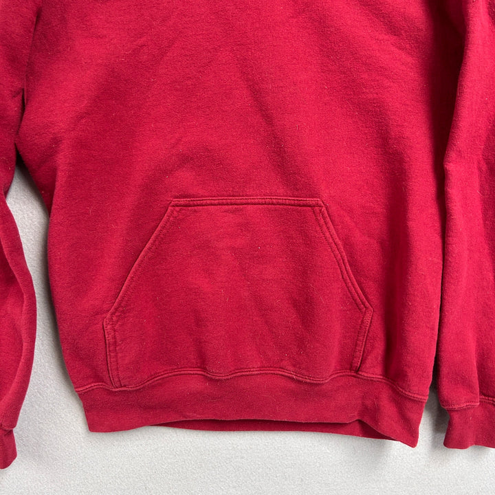 Men's Red Blank Gildan Pullover Hoodie Size Small