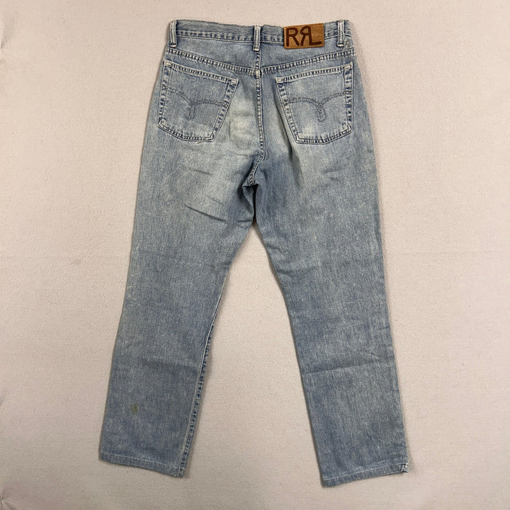 RRL Ralph Lauren Button Fly Straight Leg Jeans Size 30