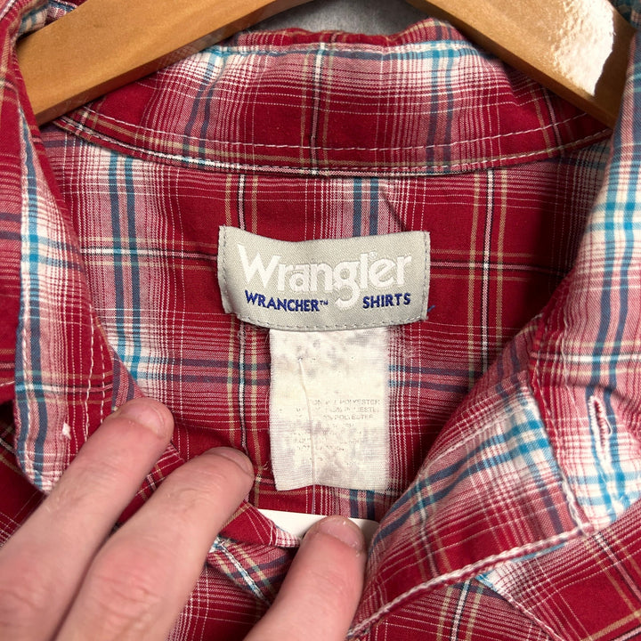 Vintage Wrangler Red Pearl Snap Shirt size XXXL