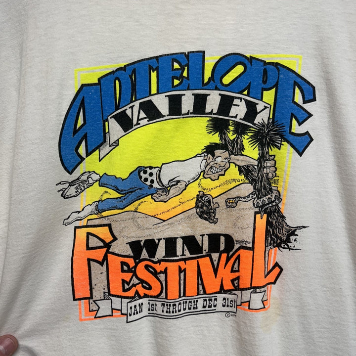 Vintage 90s Antelope Valley Wind Festival White Shirt Size Large
