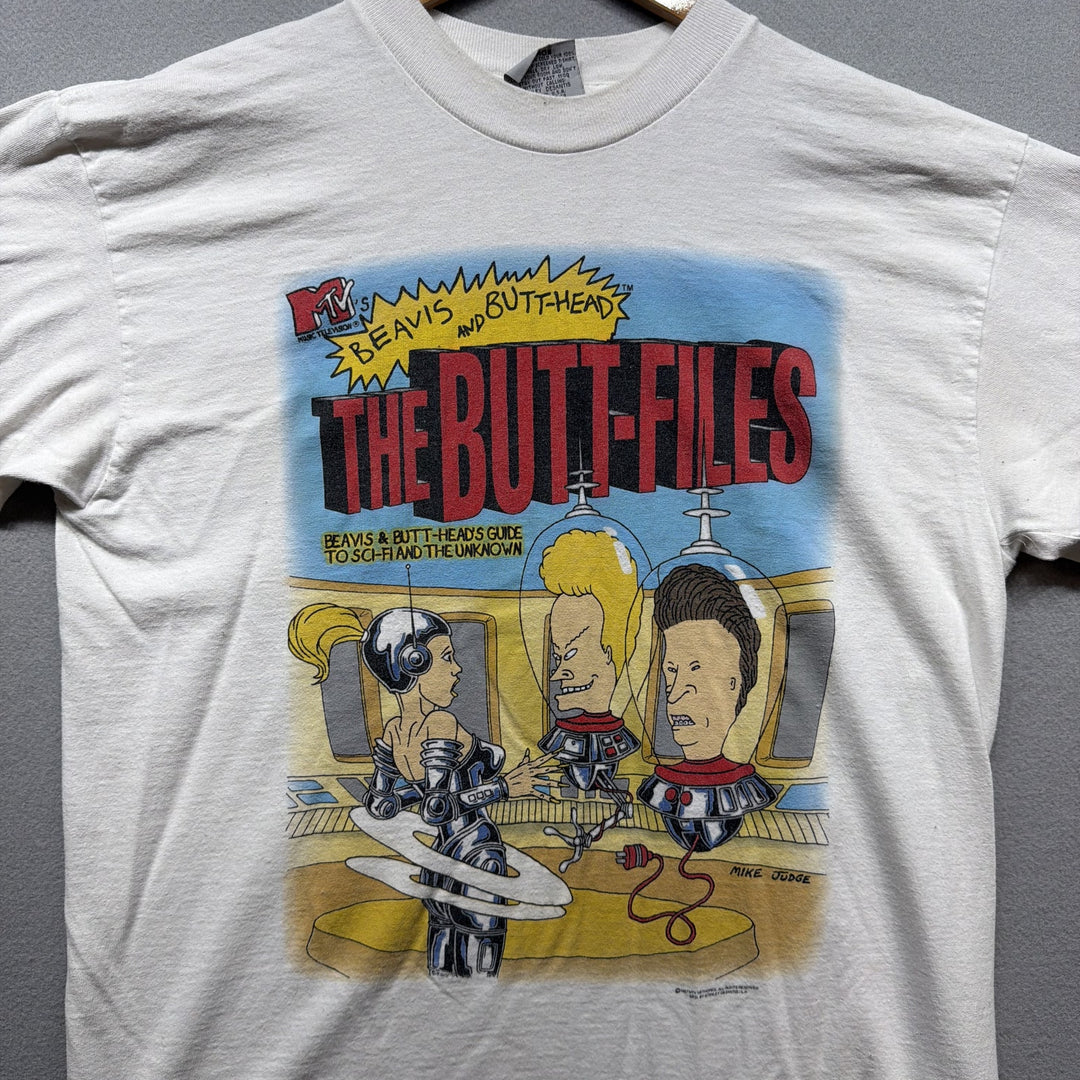 Vintage Beavis and Butthead Butt Files Stanley Desantis T Shirt Size Large