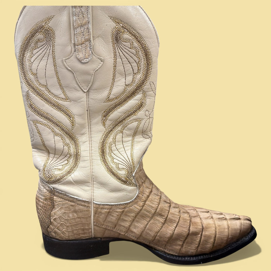 Cuadra Caiman Exotic Leather Cowboy Boots Size 7.5