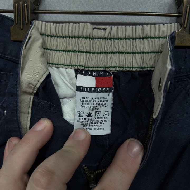 Vintage 90s Kids Tommy Hilfiger Big Flag Pants Size 6