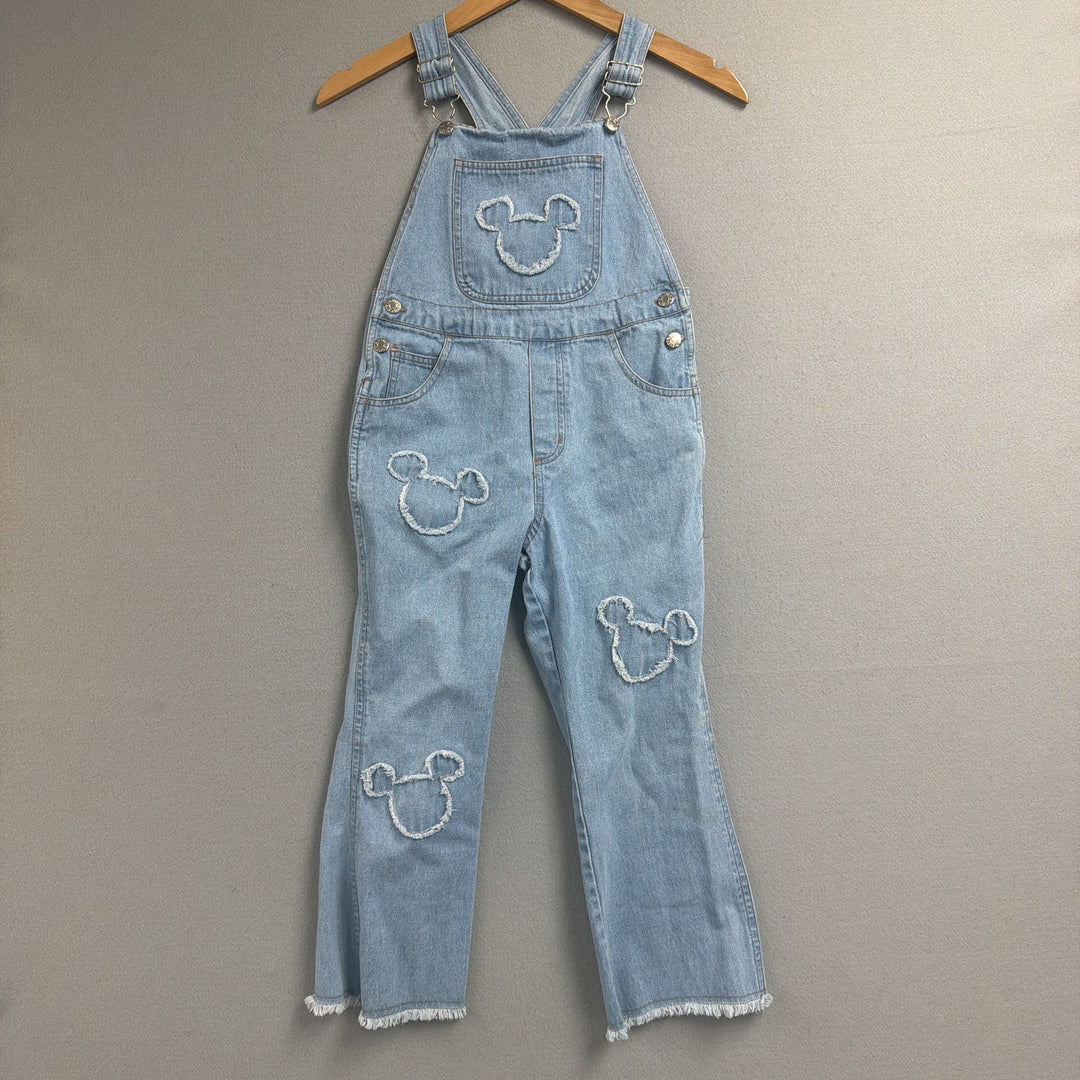 Vintage Disney Mickey Mouse Kids Denim Overalls Size 6