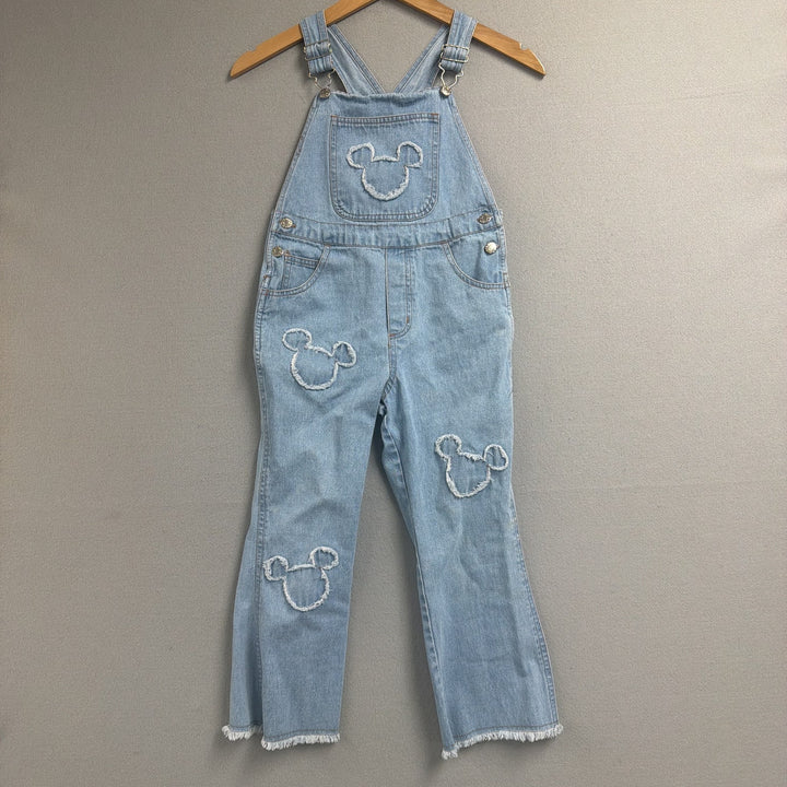 Vintage Disney Mickey Mouse Kids Denim Overalls Size 6
