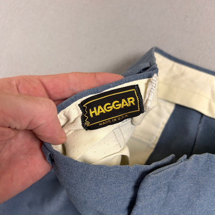 Vintage Haggar Polyester Gray Pants Size 36
