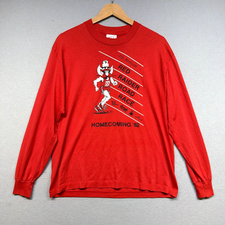Vintage Texas Tech Red Raider Road Race T Shirt Size Large