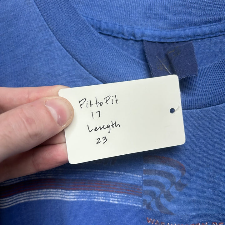 Vintage 1985 Reagan Bush Presidential Inauguration Politics Shirt Blue Size S