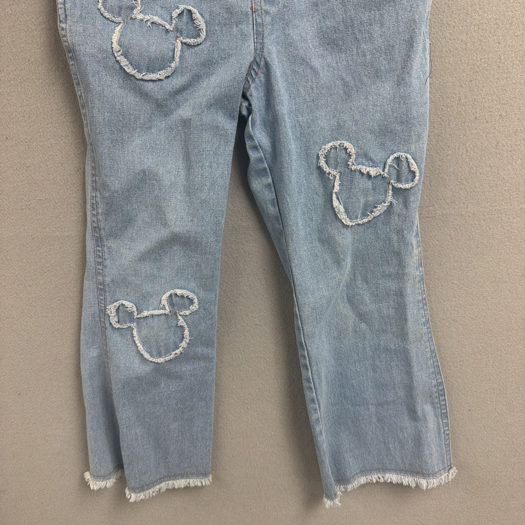 Vintage Disney Mickey Mouse Kids Denim Overalls Size 6