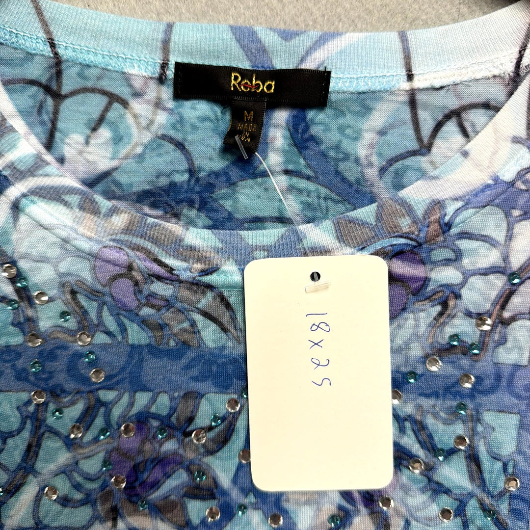 Y2K Reba All over Print Top Size Medium