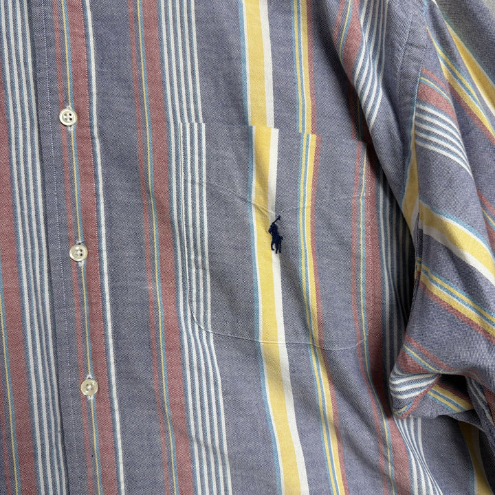 Vintage Polo Ralph Lauren Big Shirt Striped Button Down Shirt Size XL