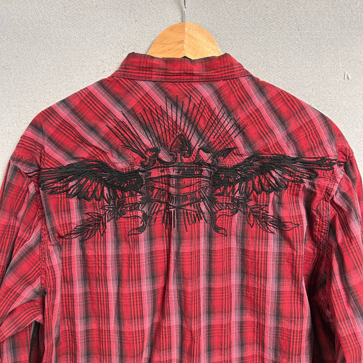 Marc Ecko Plaid Y2K Shirt Size XL