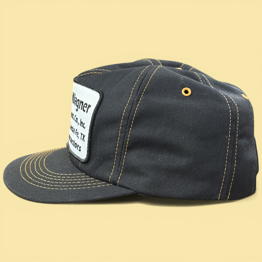 Vintage 80s K Products Black and Yellow Snapback Hat