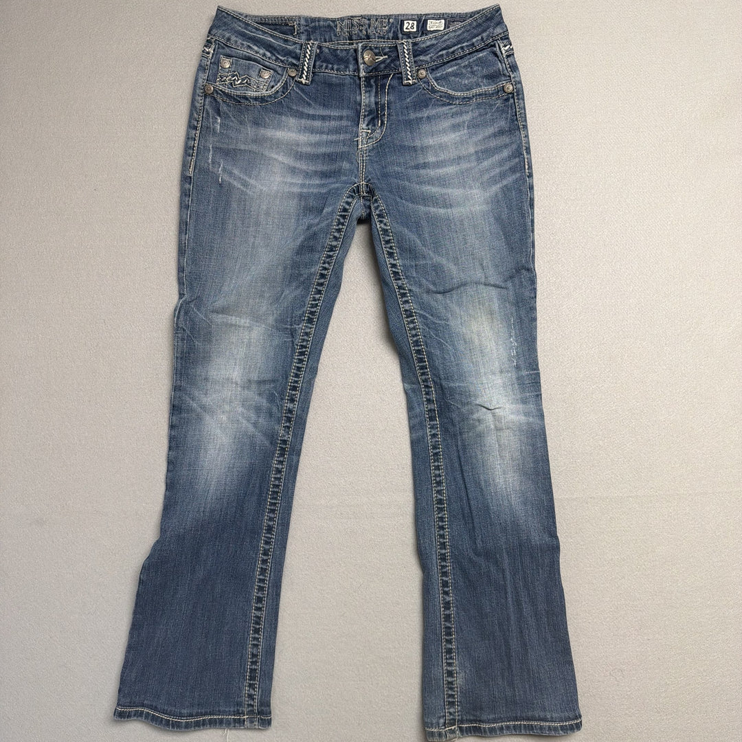 Vintage Miss Me Y2K Embellished Pocket  Jeans Size 28