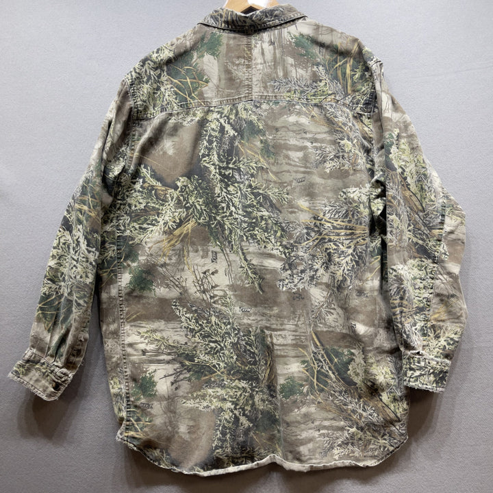 Wrangler Pro Gear Camo Long Sleeve Button Up Shirt Size 2XL
