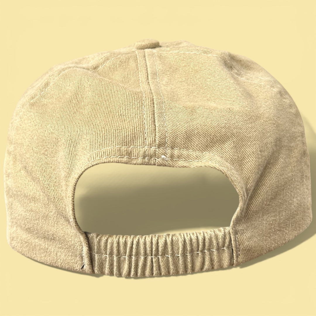 Vintage 90s University of Arkansas Razorbacks Khaki Elastic Back Hat
