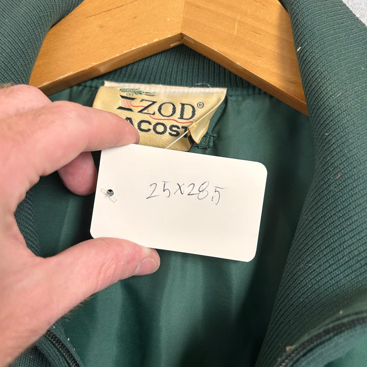 Vintage Izod Lacoste Half Zip Green Puffer Jacket Size Large