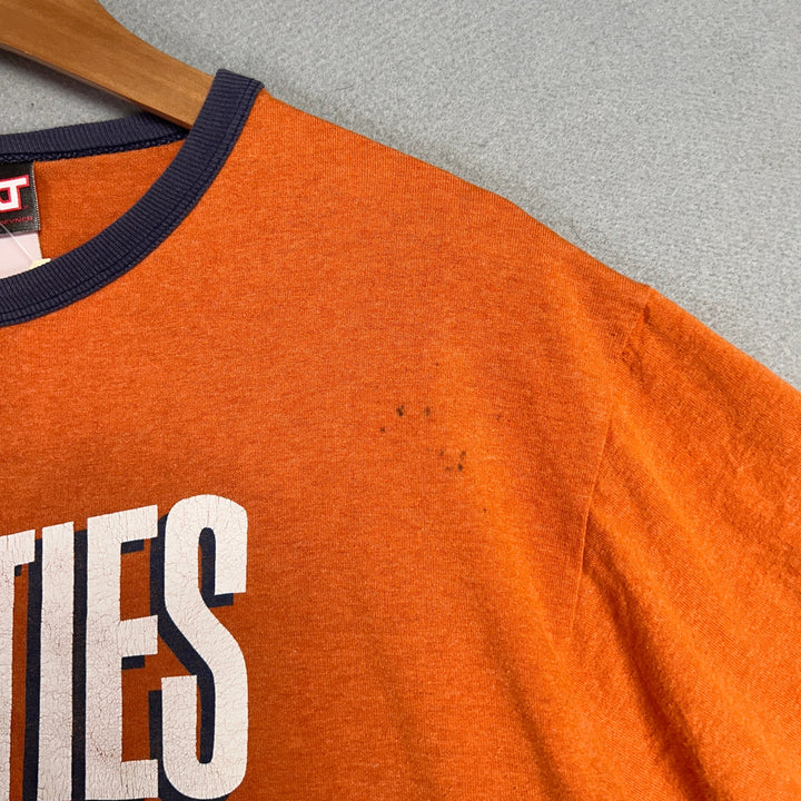 Vintage Wheaties Breakfast Of Champions Orange Ringer Tee Large