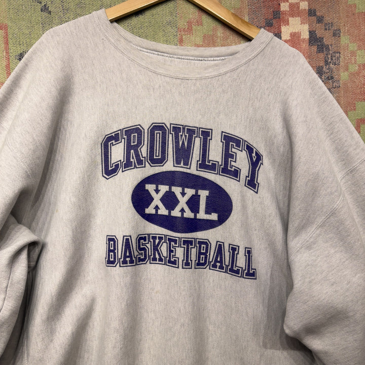 Crowley Basketball Vintage Champion Reverse Weave Sweatshirt Size XXL 2000s