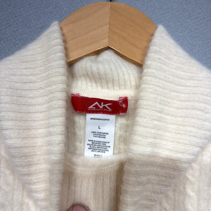 Vintage Anne Klein Cashmere Turtleneck Sweater Size Large