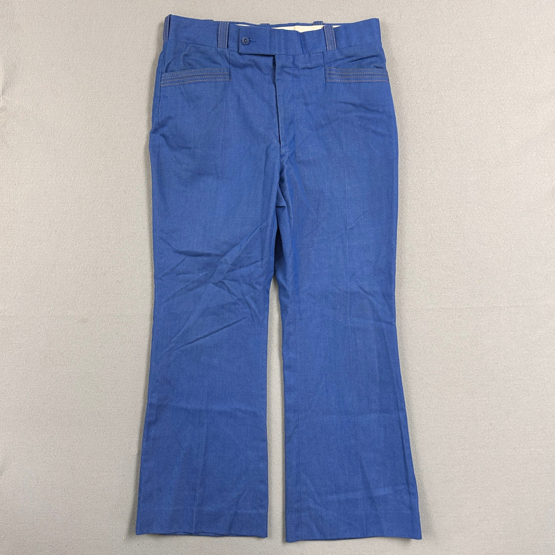 Vintage Flared Polyester Disco Pants Size 33