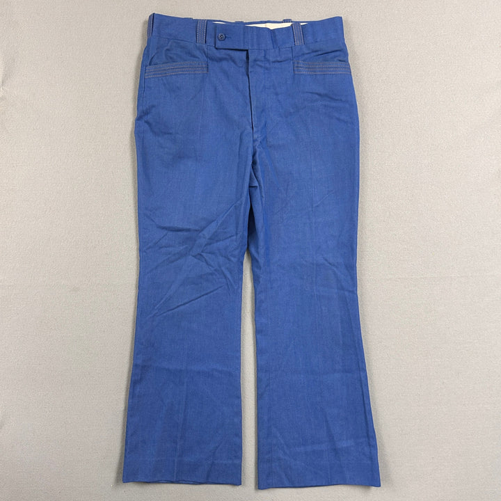 Vintage Flared Polyester Disco Pants Size 33