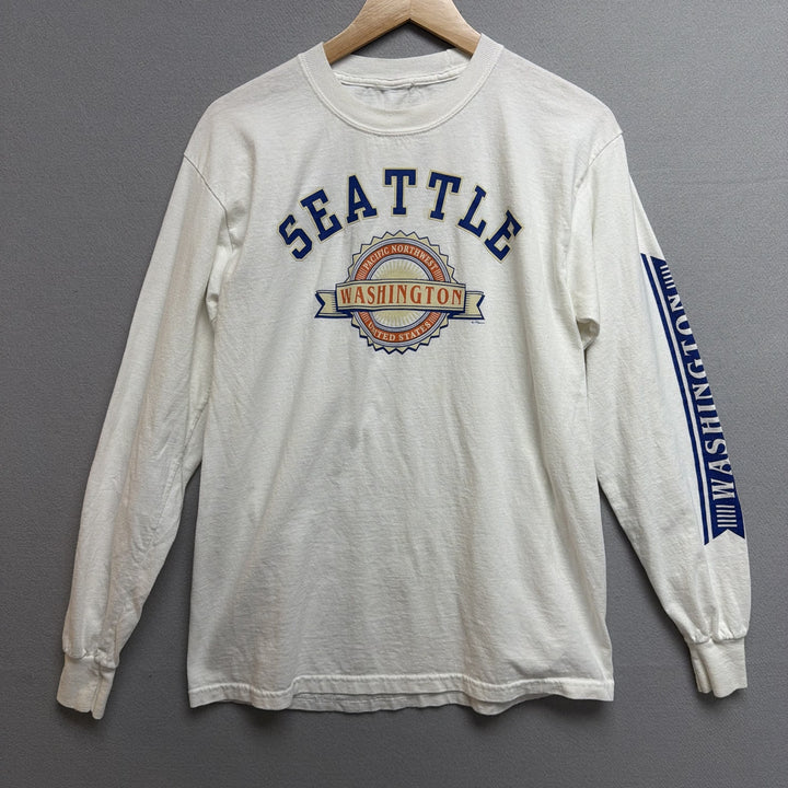 Vintage Y2K Seattle Washington LS T Shirt Size Large