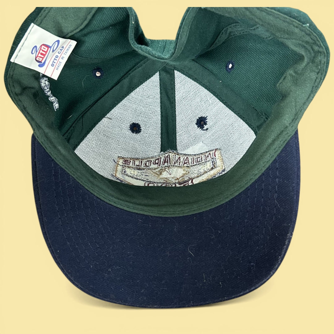 Vintage 90s Indy 500 Green Racing Snapback Hat