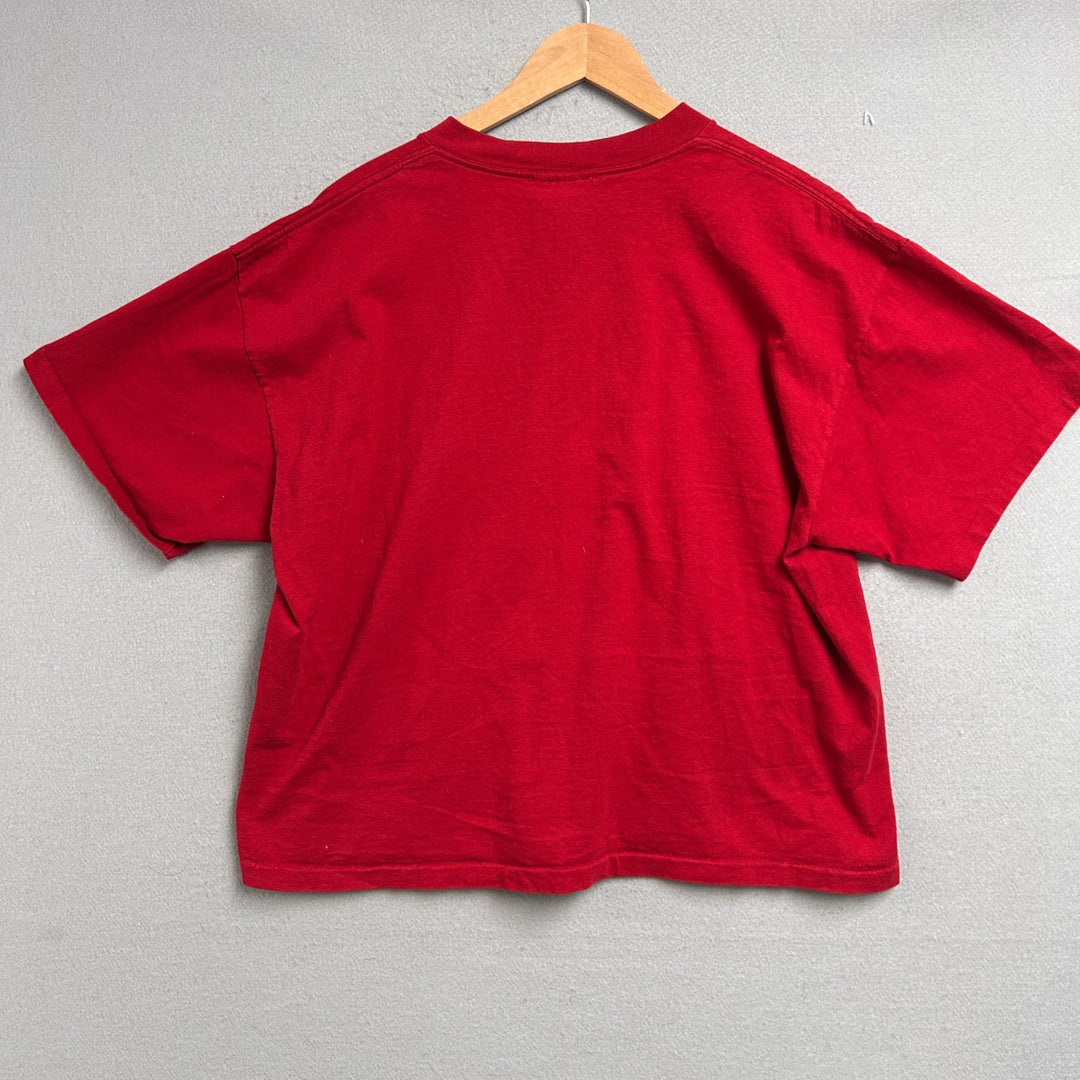Vintage University of Arkansas Cropped T Shirt Size XL