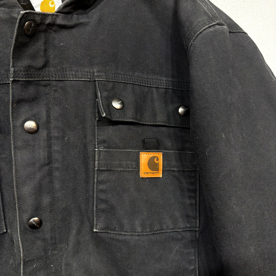 Carhartt Men's Bartlett Sherpa Fleece Lined Black Work Jacket Size XL