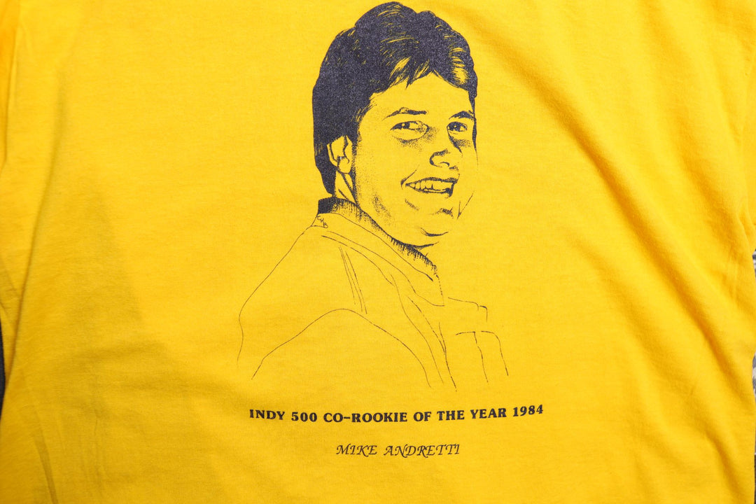 Mike Andretti Rookie of the Year Nascar Vintage T Shirt Large 80s