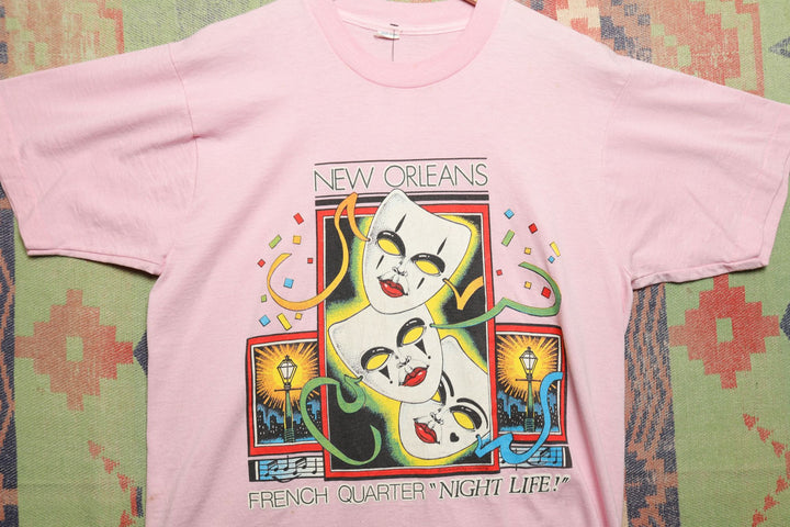 New Orleans Night Life Vintage T Shirt Large 80s