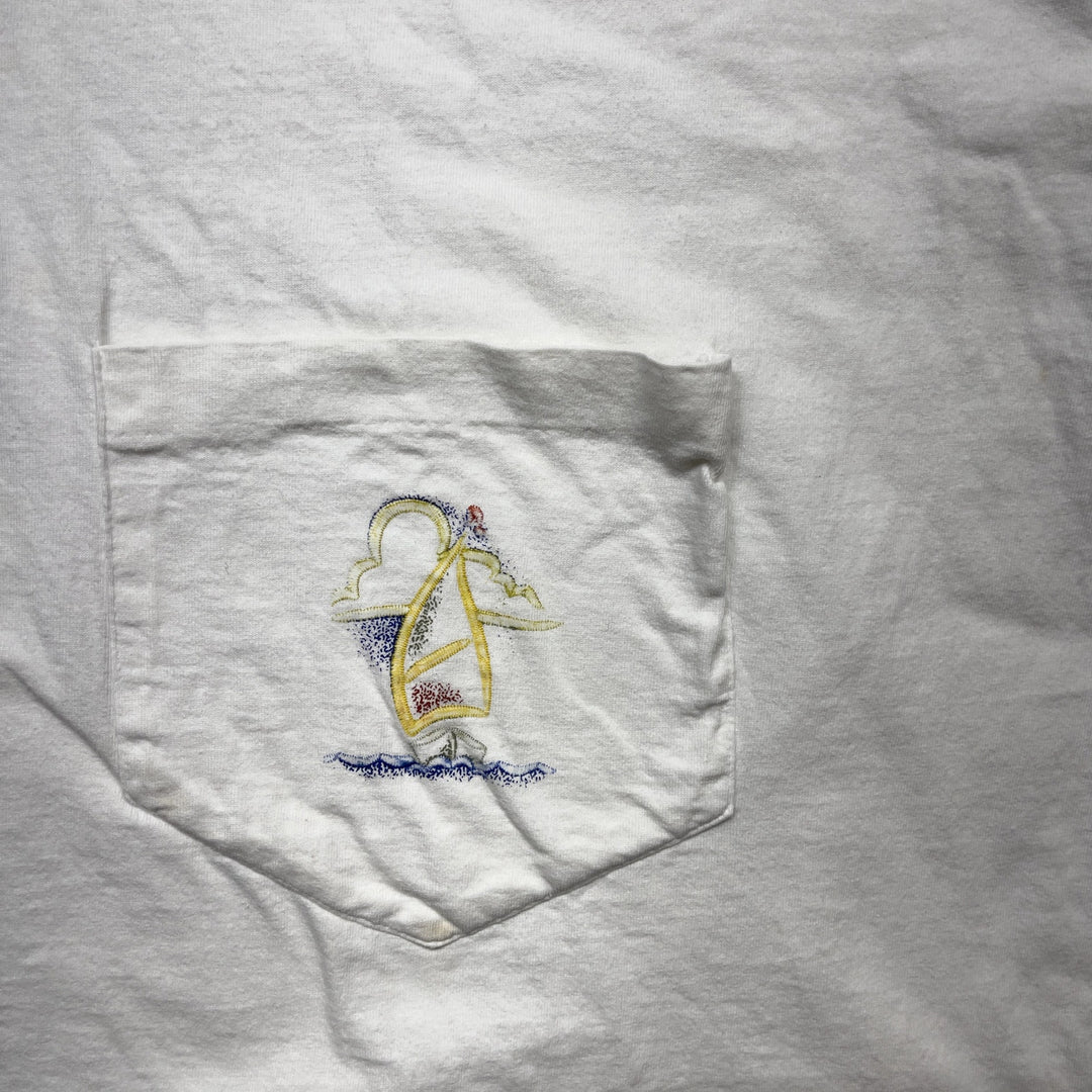 Vintage Sailboat Pocket T Shirt size XL