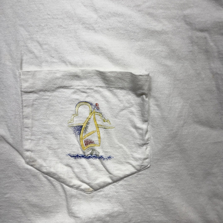 Vintage Sailboat Pocket T Shirt size XL
